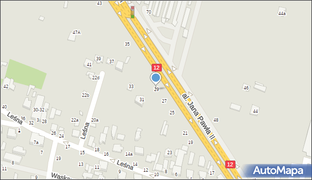 Tuszyn, Aleja Jana Pawła II, 29, mapa Tuszyn