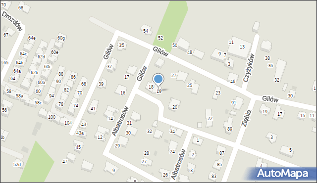 Tychy, Albatrosów, 19, mapa Tychów
