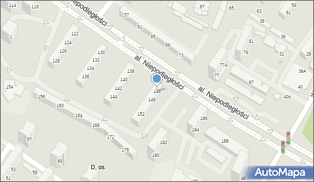 Tychy, Aleja Niepodległości, 146, mapa Tychów