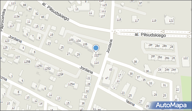 Tychy, Aleja Piłsudskiego Józefa, marsz., 112, mapa Tychów