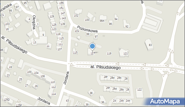 Tychy, Aleja Piłsudskiego Józefa, marsz., 117, mapa Tychów