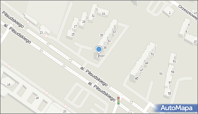 Tychy, Aleja Piłsudskiego Józefa, marsz., 37, mapa Tychów