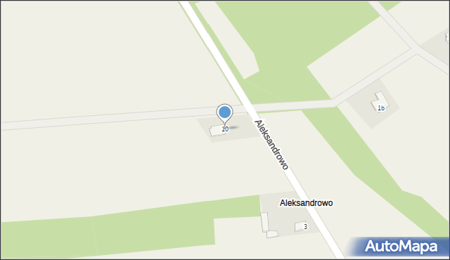 Unierzyż, Aleksandrowo, 10, mapa Unierzyż