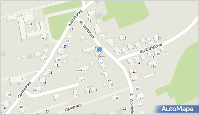 Wadowice, Aleja Wolności, 10, mapa Wadowice