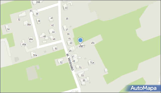 Wadowice, Aleja Wolności, 45B, mapa Wadowice