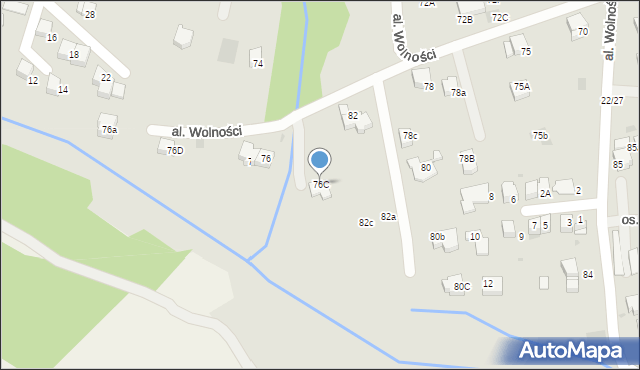 Wadowice, Aleja Wolności, 76C, mapa Wadowice