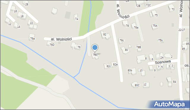 Wadowice, Aleja Wolności, 76C, mapa Wadowice