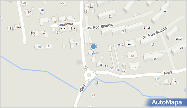 Wadowice, Aleja Wolności, 87, mapa Wadowice