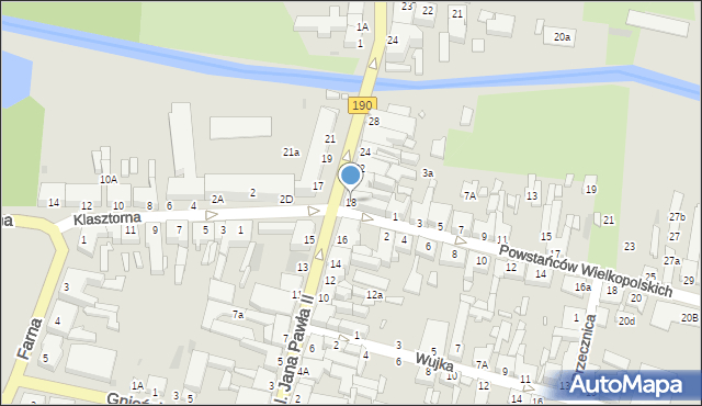 Wągrowiec, Aleja Jana Pawła II, 18, mapa Wągrowiec