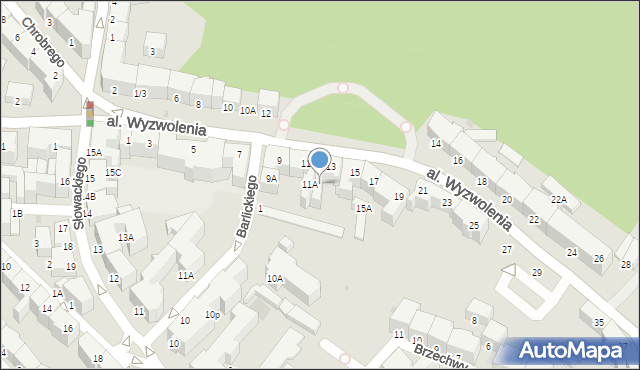 Wałbrzych, Aleja Wyzwolenia, 13A, mapa Wałbrzycha