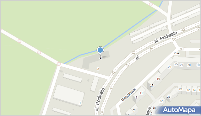Wałbrzych, Aleja Podwale, 4, mapa Wałbrzycha