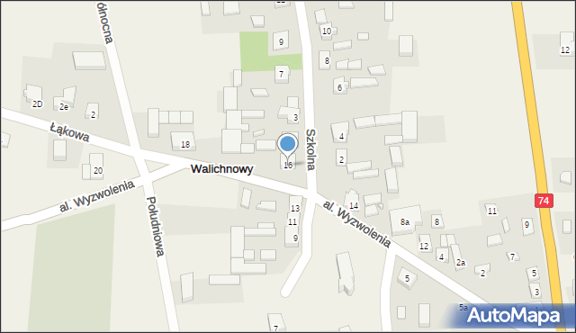 Walichnowy, Aleja Wyzwolenia, 16, mapa Walichnowy