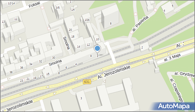 Warszawa, Aleje Jerozolimskie, 2, mapa Warszawy