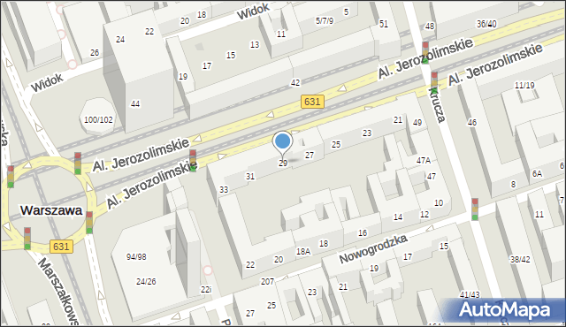 Warszawa, Aleje Jerozolimskie, 29, mapa Warszawy