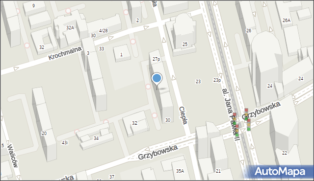 Warszawa, Aleja Jana Pawła II, 29p, mapa Warszawy