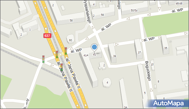 Warszawa, Aleja Wojska Polskiego, 41, mapa Warszawy
