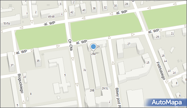 Warszawa, Aleja Wojska Polskiego, 29a, mapa Warszawy