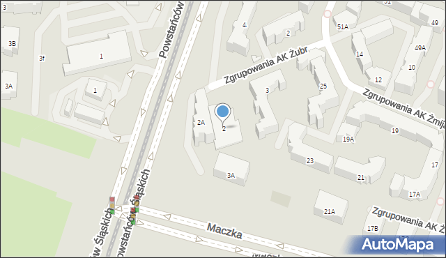 Warszawa, Aleja Reymonta Władysława, 2, mapa Warszawy