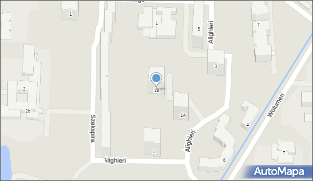 Warszawa, Alighieri Dantego, 1B, mapa Warszawy