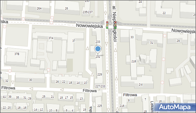 Warszawa, Aleja Niepodległości, 231, mapa Warszawy