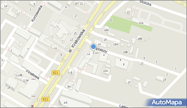 Warszawa, Aleja Krakowska, 12A, mapa Warszawy