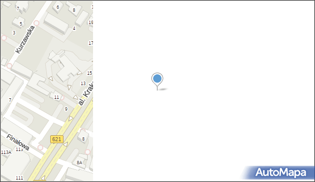 Warszawa, Aleja Krakowska, 16A, mapa Warszawy