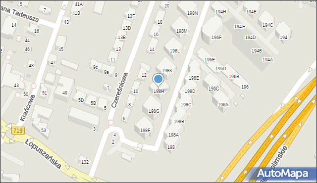 Warszawa, Aleje Jerozolimskie, 198H, mapa Warszawy