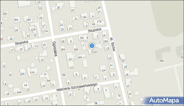 Warszawa, Aleja Bzów, 15b, mapa Warszawy