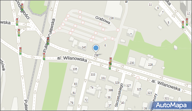Warszawa, Aleja Wilanowska, 238, mapa Warszawy
