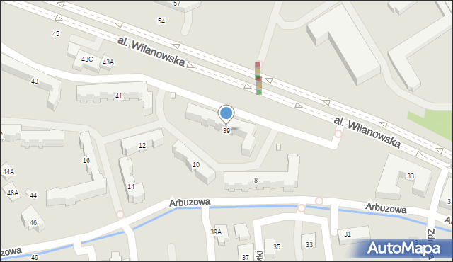 Warszawa, Aleja Wilanowska, 39, mapa Warszawy