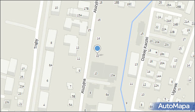 Warszawa, Aluzyjna, 12, mapa Warszawy