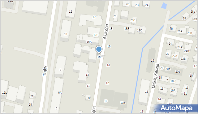 Warszawa, Aluzyjna, 15, mapa Warszawy