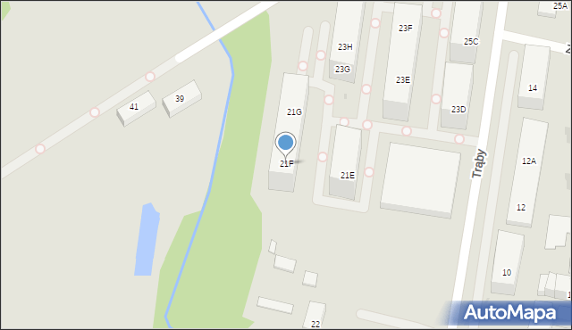 Warszawa, Aluzyjna, 21F, mapa Warszawy