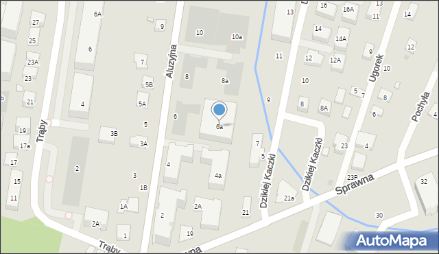 Warszawa, Aluzyjna, 6a, mapa Warszawy
