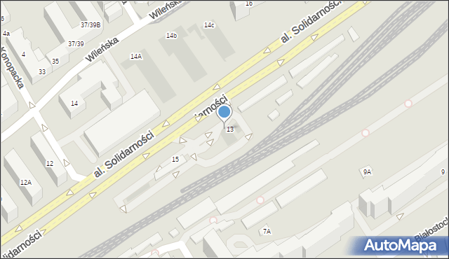 Warszawa, Aleja Solidarności, 17, mapa Warszawy