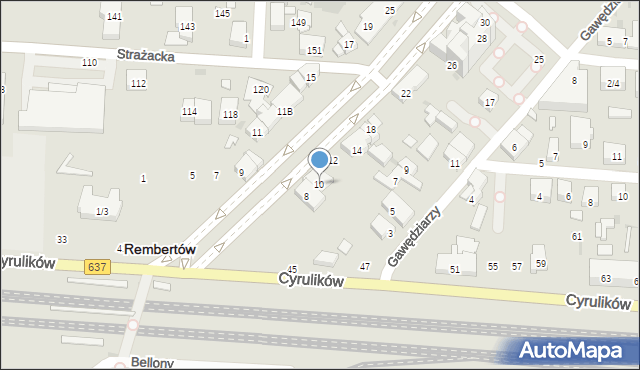 Warszawa, Aleja Chruściela-Montera Antoniego, gen., 10, mapa Warszawy