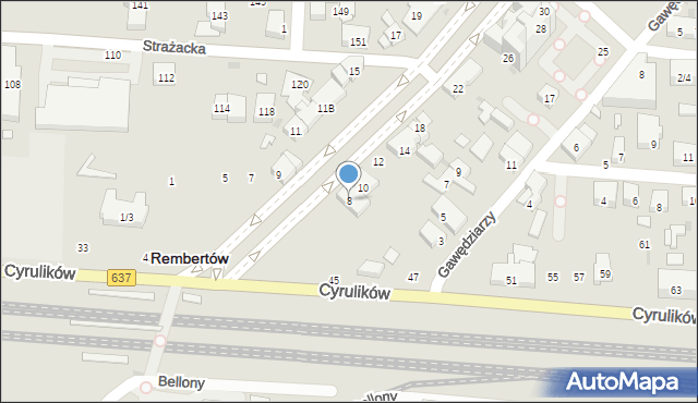 Warszawa, Aleja Chruściela-Montera Antoniego, gen., 8, mapa Warszawy