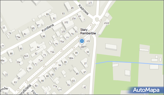 Warszawa, Aleja Chruściela-Montera Antoniego, gen., 100, mapa Warszawy