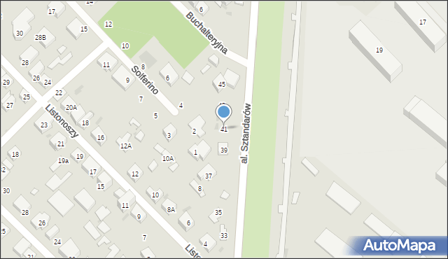 Warszawa, Aleja Sztandarów, 41, mapa Warszawy