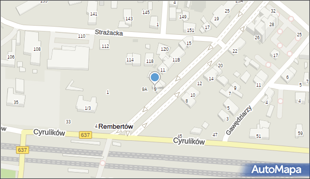 Warszawa, Aleja Chruściela Antoniego, gen., 9, mapa Warszawy