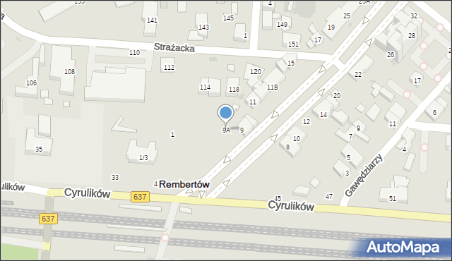 Warszawa, Aleja Chruściela Antoniego, gen., 9A, mapa Warszawy