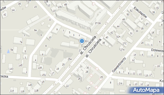 Warszawa, Aleja Chruściela-Montera Antoniego, gen., 31, mapa Warszawy
