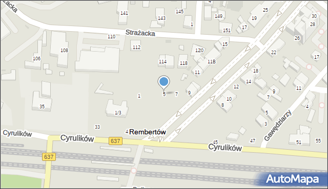 Warszawa, Aleja Chruściela-Montera Antoniego, gen., 5, mapa Warszawy