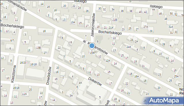 Warszawa, Aleja Komandosów, 10A, mapa Warszawy