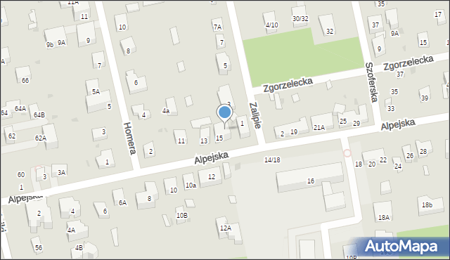 Warszawa, Alpejska, 12d, mapa Warszawy