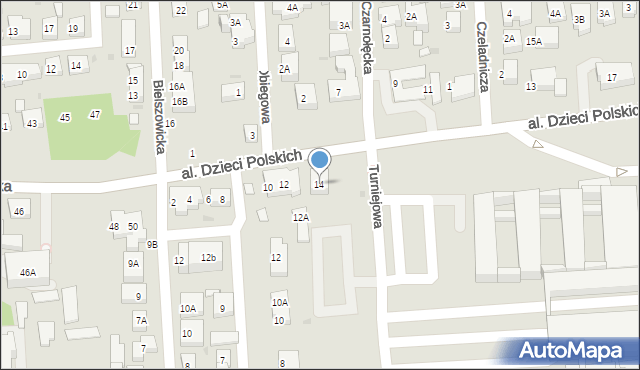 Warszawa, Aleja Dzieci Polskich, 14, mapa Warszawy