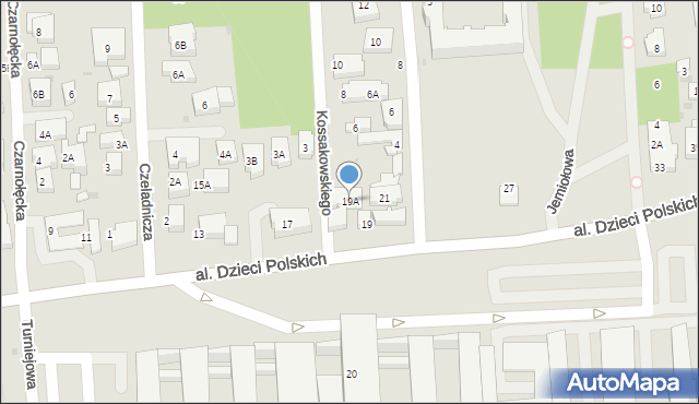 Warszawa, Aleja Dzieci Polskich, 19A, mapa Warszawy
