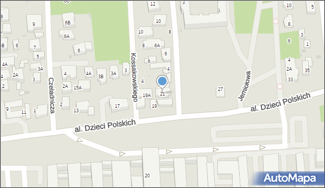 Warszawa, Aleja Dzieci Polskich, 21, mapa Warszawy