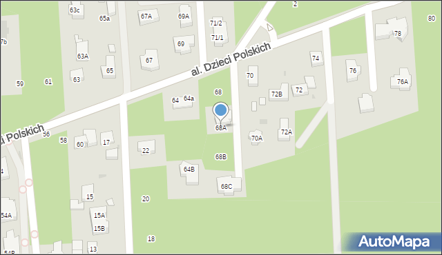 Warszawa, Aleja Dzieci Polskich, 68A, mapa Warszawy
