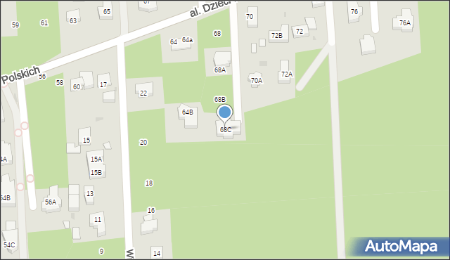 Warszawa, Aleja Dzieci Polskich, 68C, mapa Warszawy